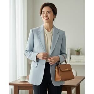ESCADA Margaretha Ley Piacenza Rabbit Hair Virgin Wool Blazer Size US 4